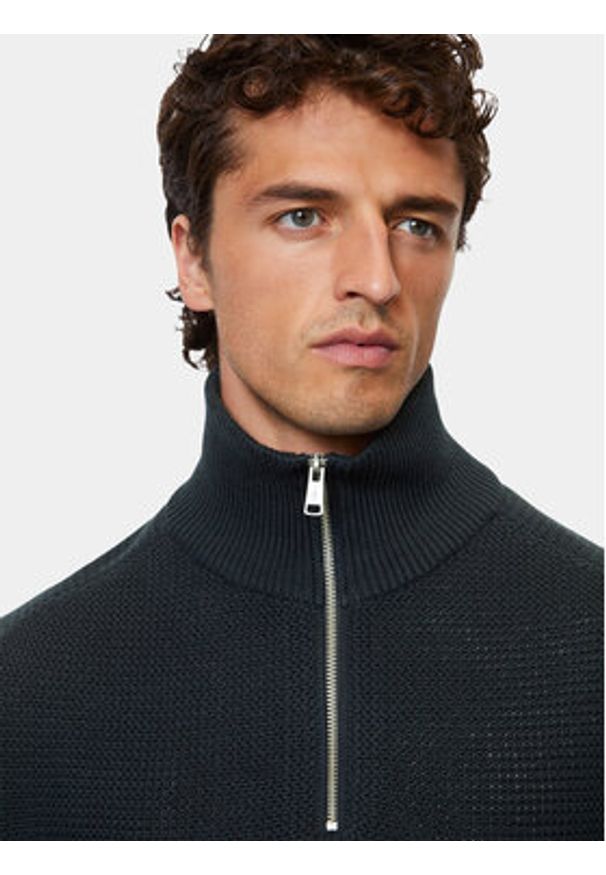 Marc O'Polo Sweter M29 5022 60392 Granatowy Regular Fit. Typ kołnierza: polo. Kolor: niebieski. Materiał: bawełna