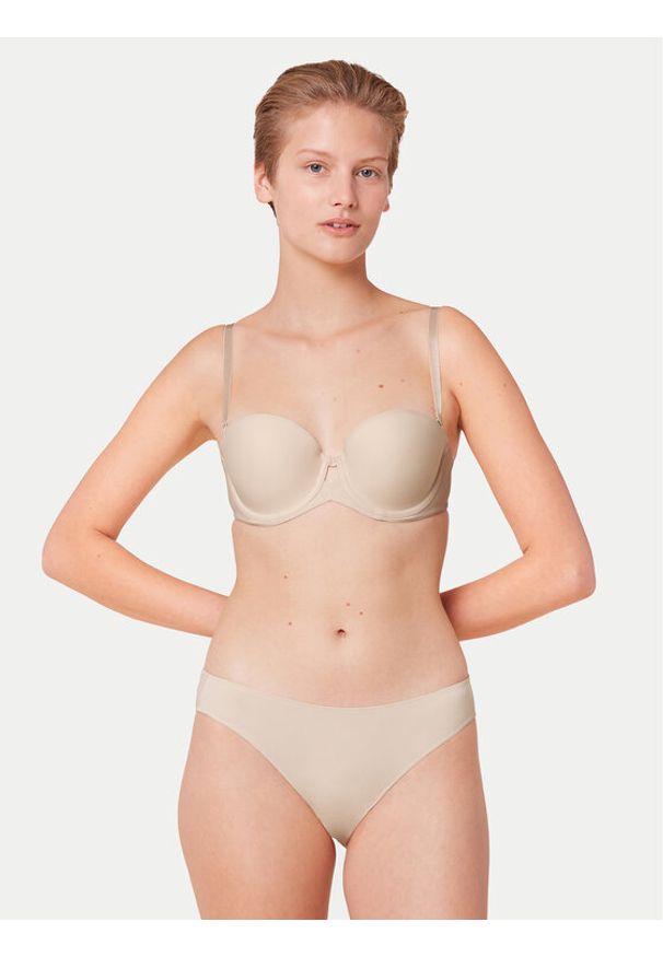 Triumph Biustonosz bardotka Pure Micro 10217872 Écru. Materiał: syntetyk