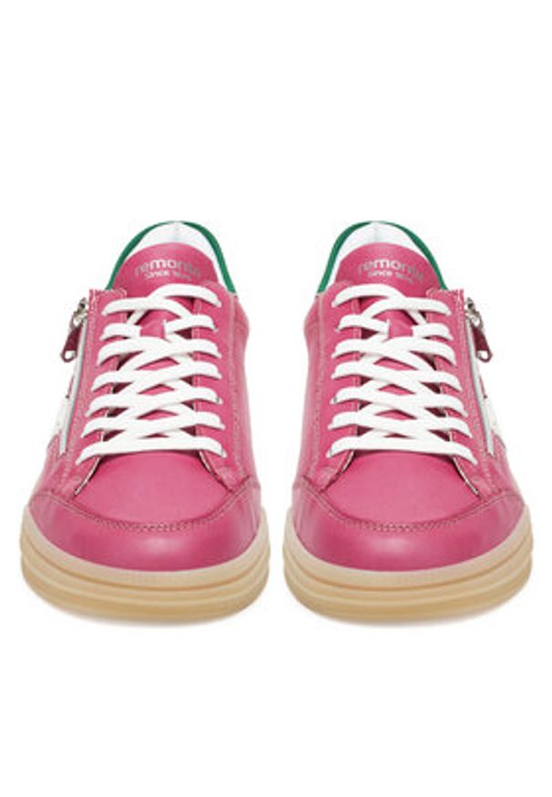 Remonte Sneakersy D2C02-31 Różowy. Kolor: różowy. Materiał: skóra