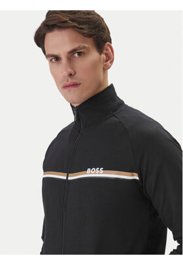 BOSS Bluza Authentic 50554779 Czarny Regular Fit. Kolor: czarny. Materiał: bawełna