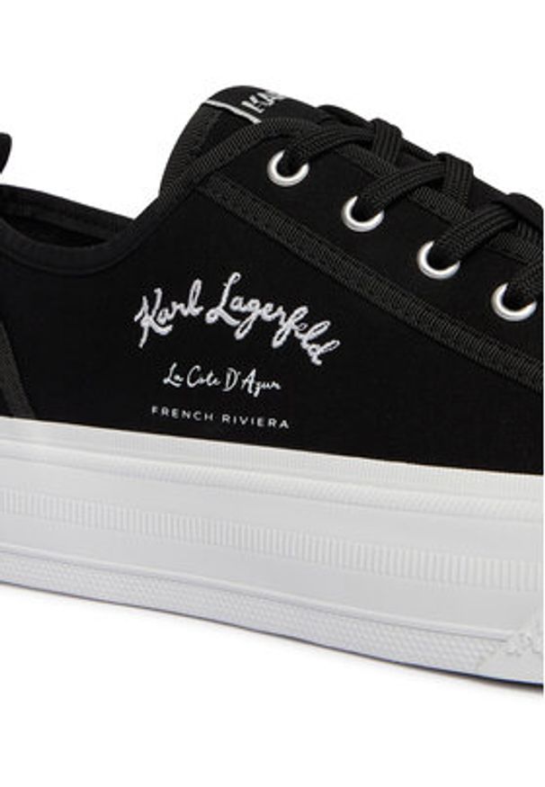 Karl Lagerfeld - KARL LAGERFELD Trampki Kampus Max V KL50523 Czarny. Kolor: czarny. Materiał: materiał