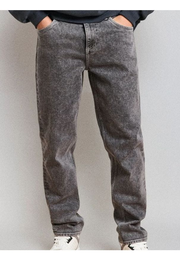 Sinsay - Jeansy comfort - szary. Kolor: szary