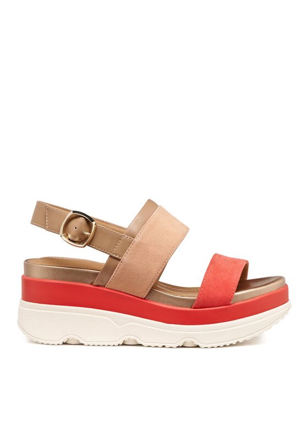 Geox Sandały D Gardenia D65HBA 021BC C8185 Kolorowy. Materiał: zamsz, skóra. Wzór: kolorowy