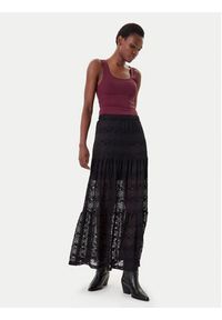only - ONLY Spódnica maxi Luna 15353206 Czarny Regular Fit. Kolor: czarny. Materiał: bawełna #6
