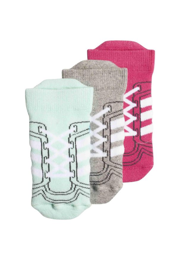 Skarpetki Dziecięce Adidas Performance Inf 3pp 27-30 - Miękkie i Trwałe. Kolor: fioletowy. Wzór: paski