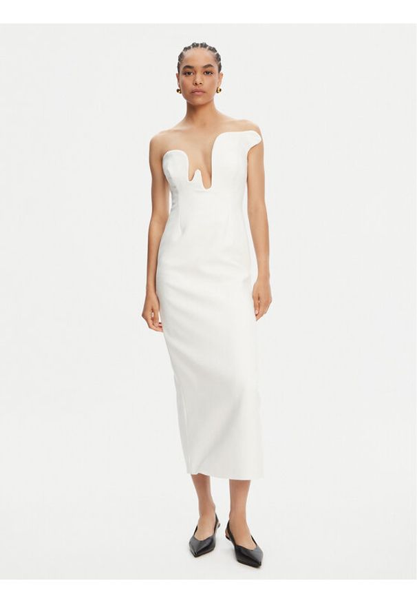BARDOT - Bardot Sukienka koktajlowa Rosalyn 59733DB Biały Regular Fit. Kolor: biały. Materiał: wiskoza, syntetyk. Styl: wizytowy