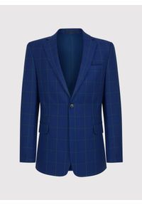 Pako Lorente - PAKO LORENTE – Granatowa casualowa marynarka męska w zieloną kratę. Okazja: na co dzień. Kolor: niebieski, wielokolorowy, zielony. Materiał: wełna, len. Sezon: lato. Styl: casual #3