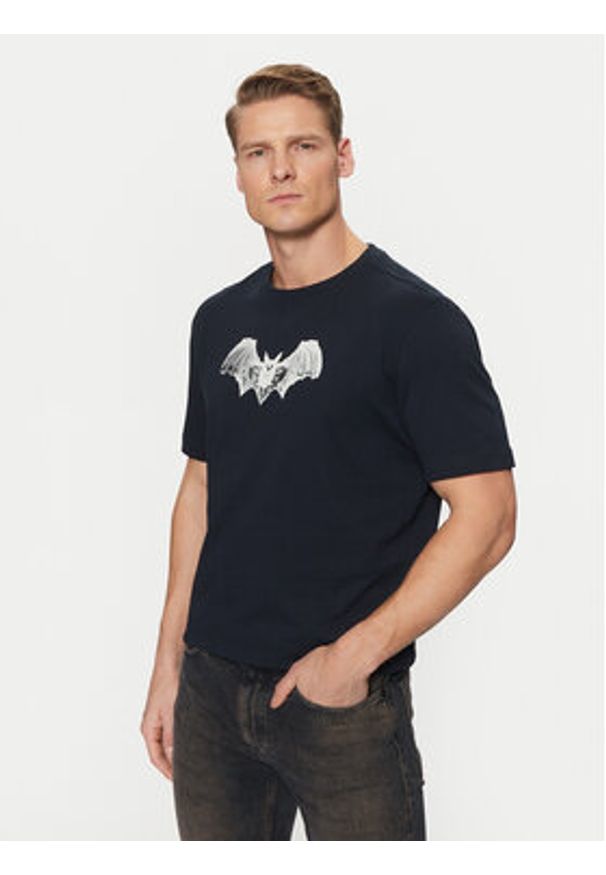 BOSS T-Shirt Spiderbat 50534924 Granatowy Regular Fit. Kolor: niebieski. Materiał: bawełna