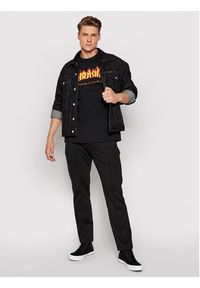 Thrasher T-Shirt Flame Czarny Regular Fit. Kolor: czarny. Materiał: bawełna