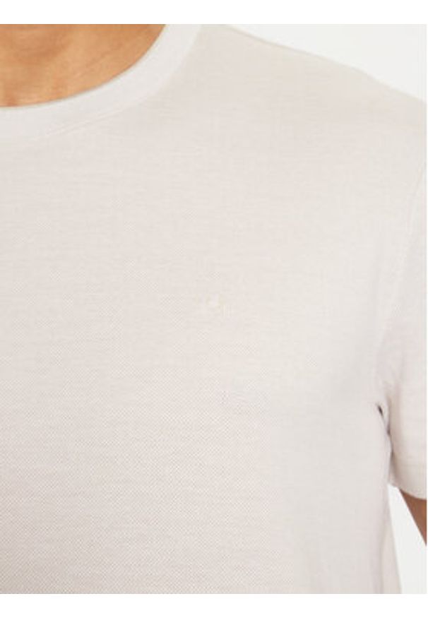 Calvin Klein T-Shirt K10K114166 Beżowy Regular Fit. Kolor: beżowy. Materiał: bawełna