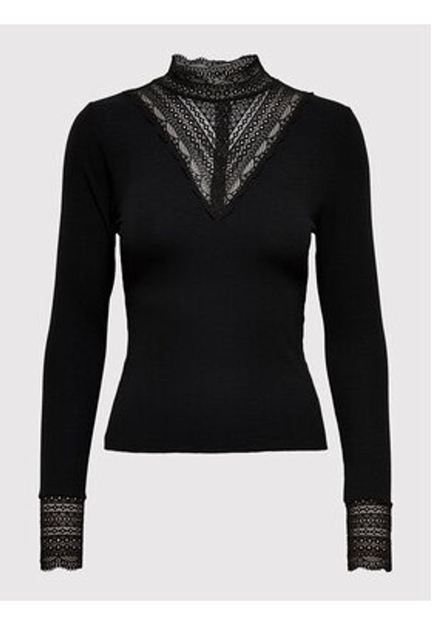 only - ONLY Bluzka Tilde 15207788 Czarny Regular Fit. Kolor: czarny. Materiał: wiskoza