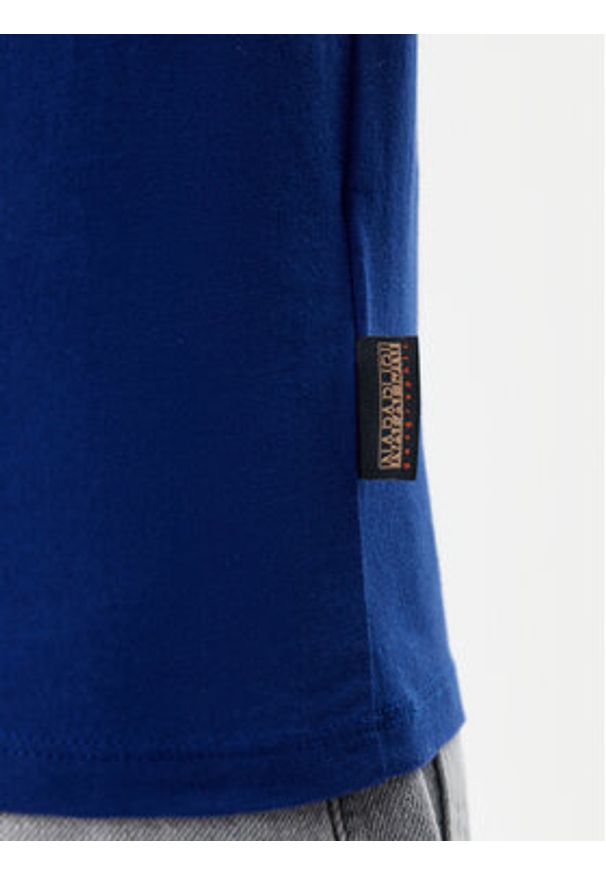Napapijri T-Shirt S-Nina NP0A4H87 Niebieski Regular Fit. Kolor: niebieski. Materiał: bawełna