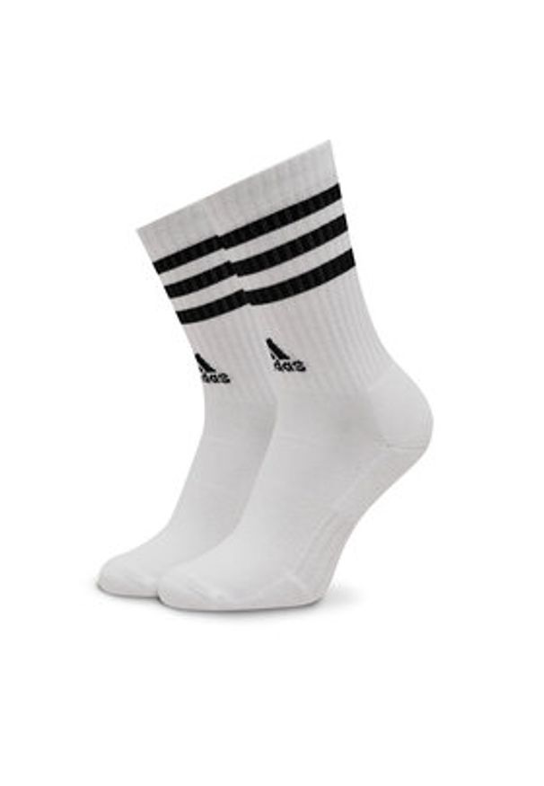 Adidas - adidas Skarpety wysokie unisex 3-Stripes Cushioned Crew Socks 3 Pairs IC1323 Szary. Kolor: szary. Materiał: syntetyk