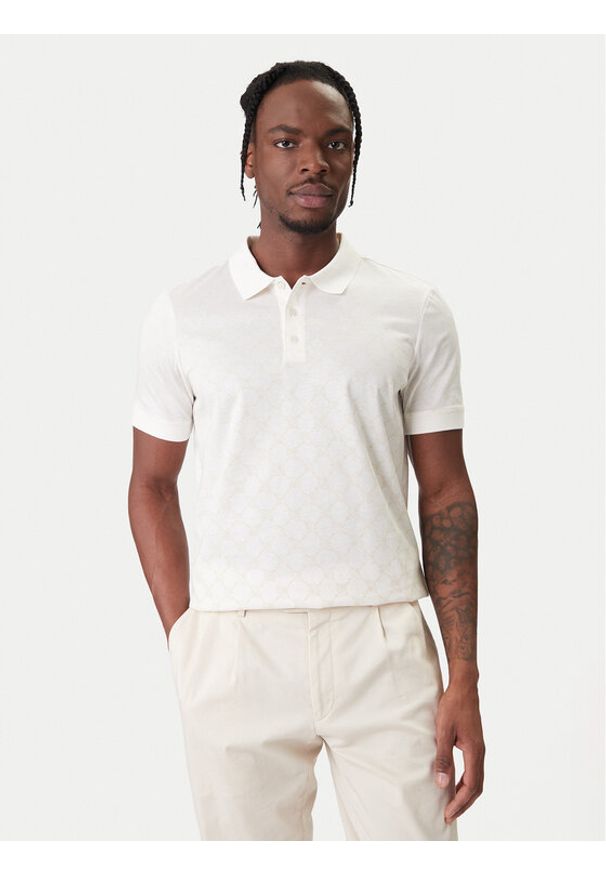 JOOP! Polo Jesse 10100063 30100496 Écru Regular Fit. Typ kołnierza: polo. Materiał: bawełna