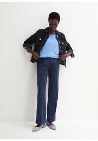 bonprix - Koszulka z domieszką jedwabiu. Kolor: niebieski. Materiał: jedwab. Styl: elegancki, klasyczny #2