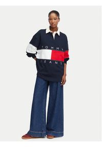 Tommy Jeans Bluza Tjw Ovs DW0DW22827 Granatowy Oversize. Kolor: niebieski. Materiał: bawełna #2