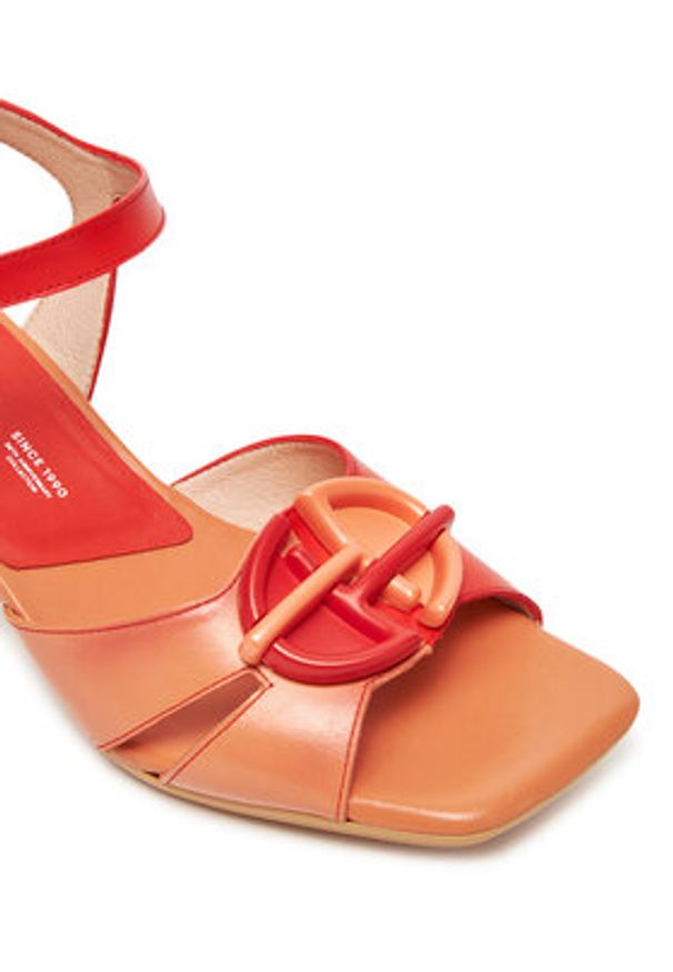 Hispanitas Sandały Danielle HV253880 Koralowy. Kolor: pomarańczowy. Materiał: skóra