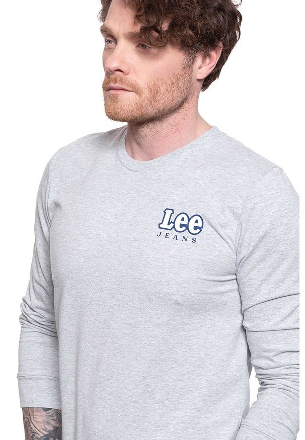 Lee - LEE CHEST LOGO TEE MĘSKA KOSZULKA Z DŁUGIM RĘKAWEM LONGSLEEVE LOGO SHARP GREY MELE L64SFE03 112115913. Długość rękawa: długi rękaw. Długość: długie