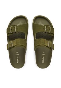 Geox Klapki U Parnaiba U651KA 00022 C3009 Zielony. Kolor: zielony. Materiał: zamsz, skóra #3
