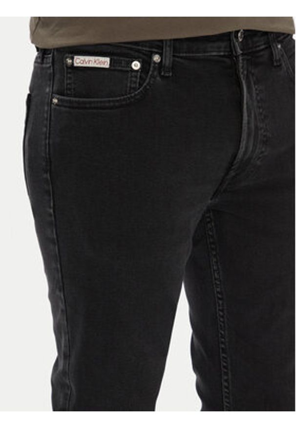 Calvin Klein Jeans Jeansy LV04RB722G Czarny Skinny Fit. Kolor: czarny