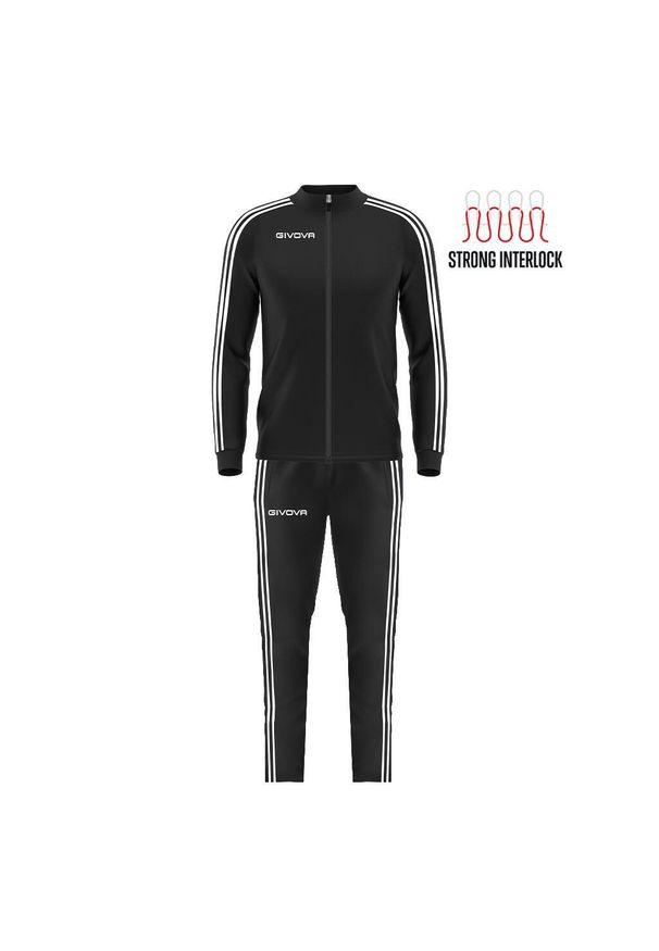 Dres Givova Revolution Summer. Kolor: czarny. Materiał: dresówka. Sport: fitness, piłka nożna