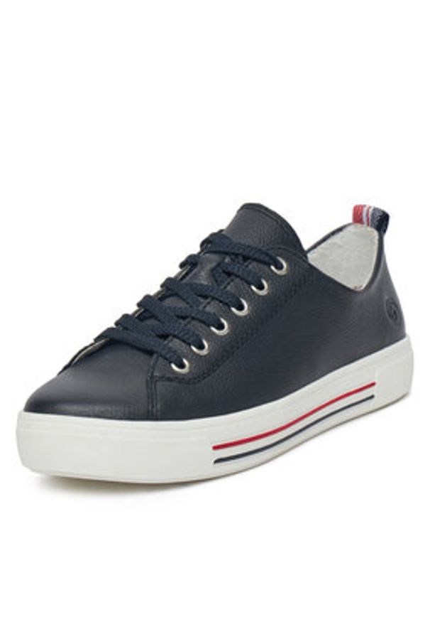 Remonte Sneakersy D0900-15 Granatowy. Kolor: niebieski. Materiał: skóra