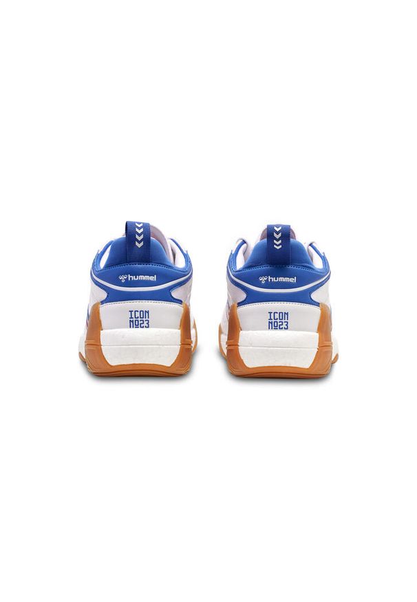 Buty do chodzenia męskie Hummel Algiz 2.0 Lite Icon. Zapięcie: sznurówki. Kolor: niebieski, biały, wielokolorowy. Materiał: materiał, syntetyk. Szerokość cholewki: normalna. Sport: turystyka piesza