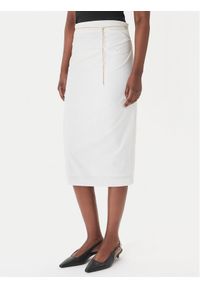 Hugo - HUGO Spódnica ołówkowa Ratsa 50558168 Écru Slim Fit. Materiał: syntetyk #1
