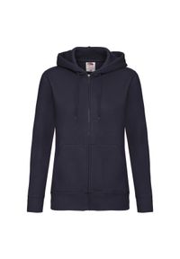 FRUIT OF THE LOOM - Kurtka Dresowa Z Kapturem Lady Fit Dla Kobiet. Typ kołnierza: kaptur. Kolor: niebieski. Materiał: dresówka. Sport: turystyka piesza #1