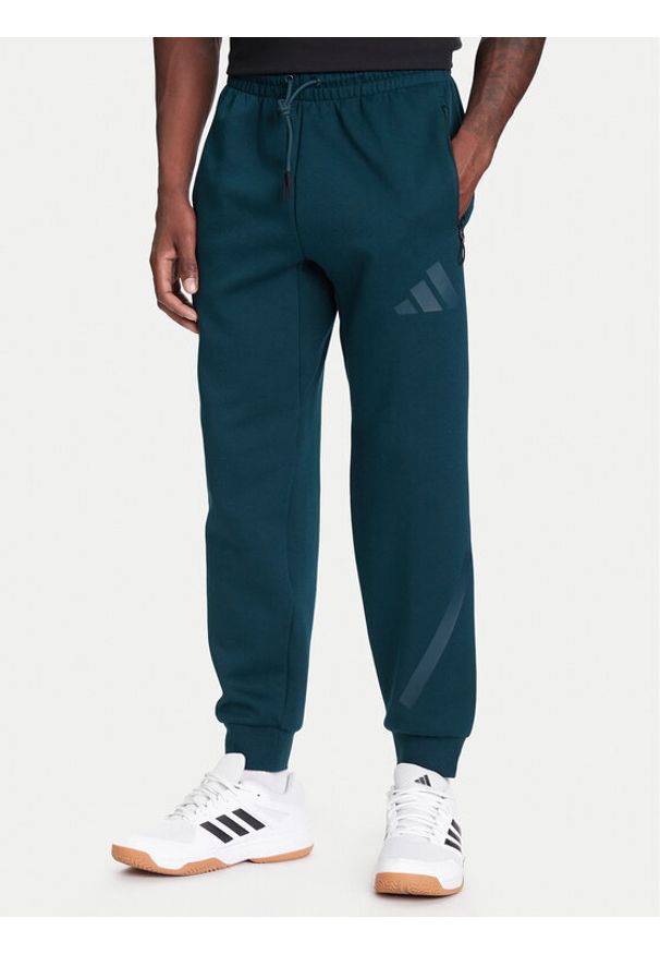 Adidas - adidas Spodnie dresowe Z.N.E. JW4724 Zielony Loose Fit. Kolor: zielony. Materiał: bawełna