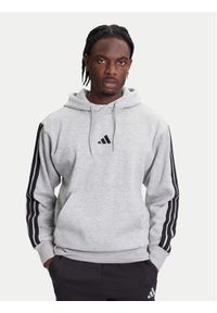 Adidas - adidas Bluza Essentials 3-Stripes JE6302 Szary Regular Fit. Kolor: szary. Materiał: bawełna