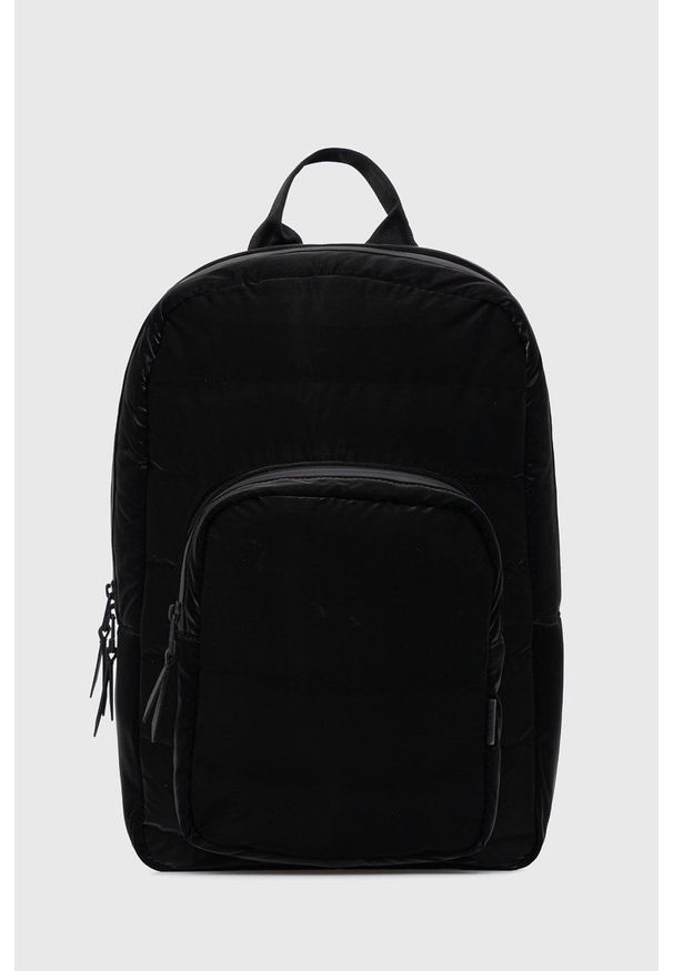 Rains Plecak 1383 Base Bag Mini Quilted kolor czarny duży gładki. Kolor: czarny. Wzór: gładki