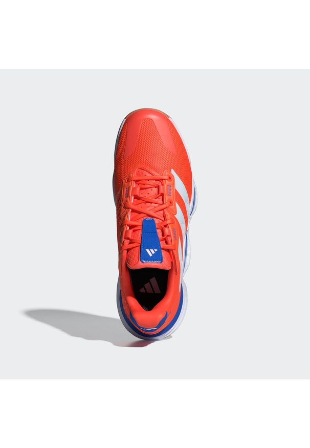Adidas - Buty Stabil 16 Indoor. Kolor: pomarańczowy, biały, wielokolorowy, niebieski. Materiał: materiał