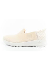 skechers - Buty sportowe damskie Skechers Go Walk Joy-Vela wsuwane SLIP-INS. Okazja: na co dzień. Zapięcie: bez zapięcia. Kolor: różowy. Materiał: dzianina. Szerokość cholewki: normalna