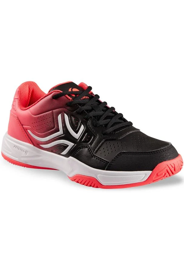 ARTENGO - Buty tenisowe TS190 damskie. Kolor: różowy, wielokolorowy, czarny, czerwony. Materiał: kauczuk. Szerokość cholewki: normalna. Sport: tenis