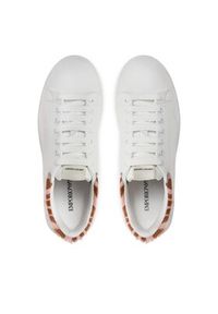 Emporio Armani Sneakersy X3X024 XN388 R297 Biały. Kolor: biały. Materiał: skóra