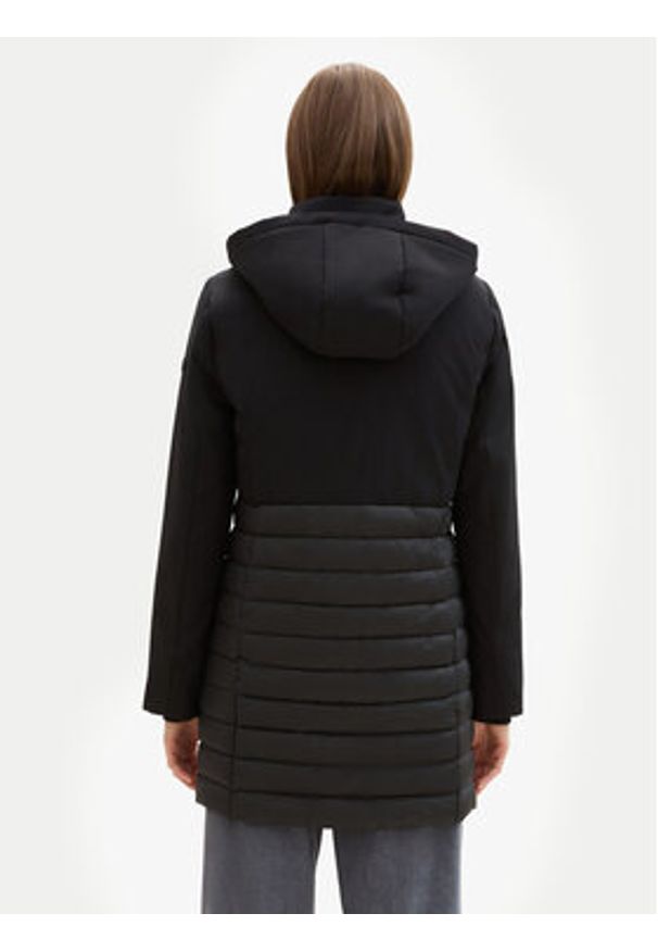 Tom Tailor Parka 1041491 Czarny Regular Fit. Kolor: czarny. Materiał: syntetyk