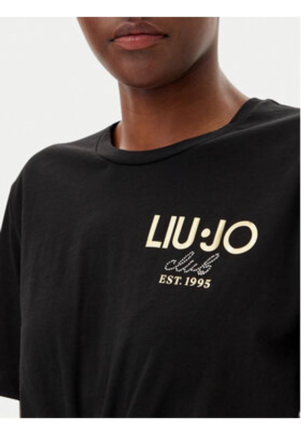 Liu Jo T-Shirt WA5139 JS923 Czarny Regular Fit. Kolor: czarny. Materiał: bawełna