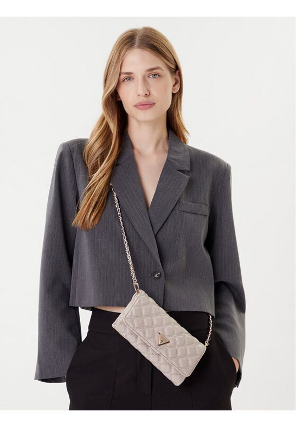 Guess Torebka Giully II Mini HWQG96 73750 Beżowy. Kolor: beżowy. Materiał: skórzane