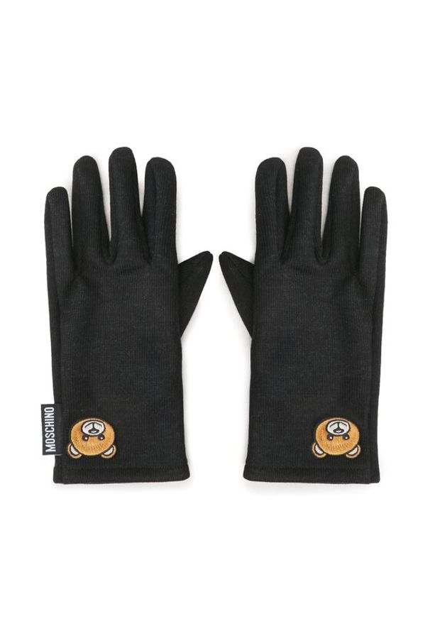 MOSCHINO Rękawiczki Damskie 65345 M2812 Czarny. Kolor: czarny. Materiał: materiał
