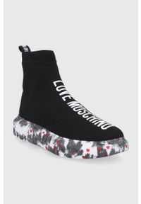 Love Moschino Buty kolor czarny na platformie. Nosek buta: okrągły. Kolor: czarny. Materiał: guma. Szerokość cholewki: normalna. Obcas: na platformie #2