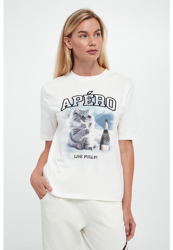 Sportalm - T-shirt damski z nadrukiem SPORTALM. Wzór: nadruk