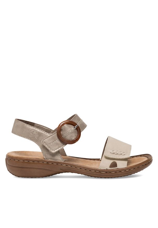 Sandały Rieker. Kolor: beżowy