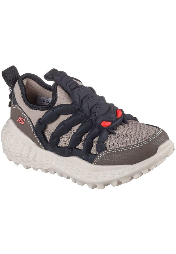 skechers - Adidasy Skechers Monster-cre, Dzieci. Kolor: brązowy. Materiał: materiał