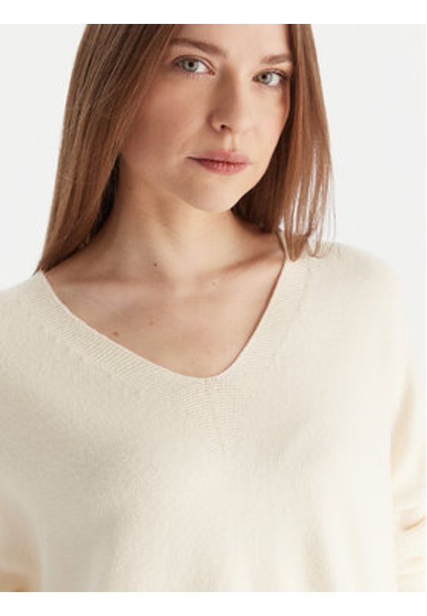 Kontatto Sweter 3M0842C Écru Relaxed Fit. Materiał: syntetyk