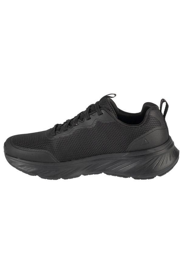skechers - Buty do chodzenia męskie Skechers Edgeride Rekze. Kolor: czarny. Materiał: materiał, syntetyk. Szerokość cholewki: normalna. Sport: turystyka piesza