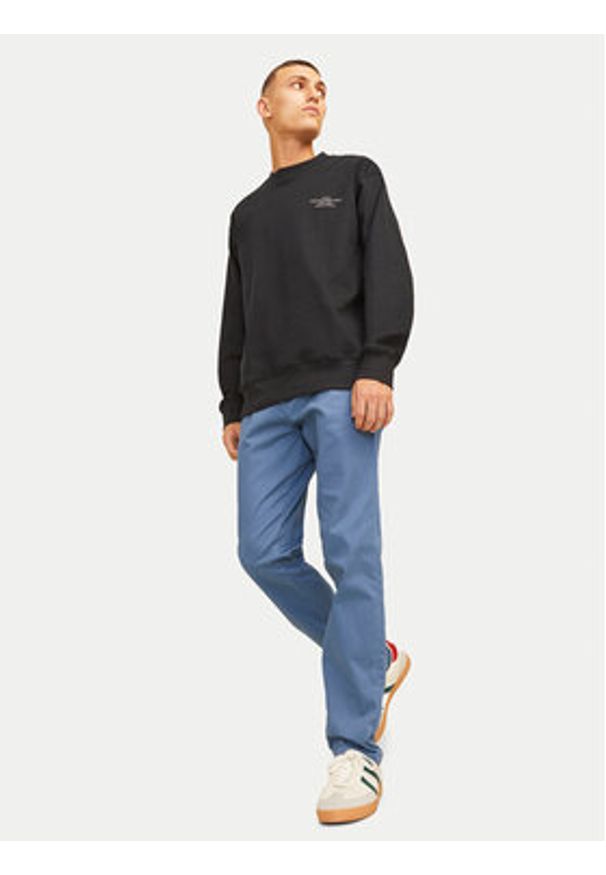Jack & Jones - Jack&Jones Chinosy Marco 12150148 Niebieski Slim Fit. Kolor: niebieski. Materiał: bawełna
