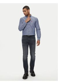 Hugo Koszula Evito 50479302 Granatowy Slim Fit. Kolor: niebieski. Materiał: bawełna