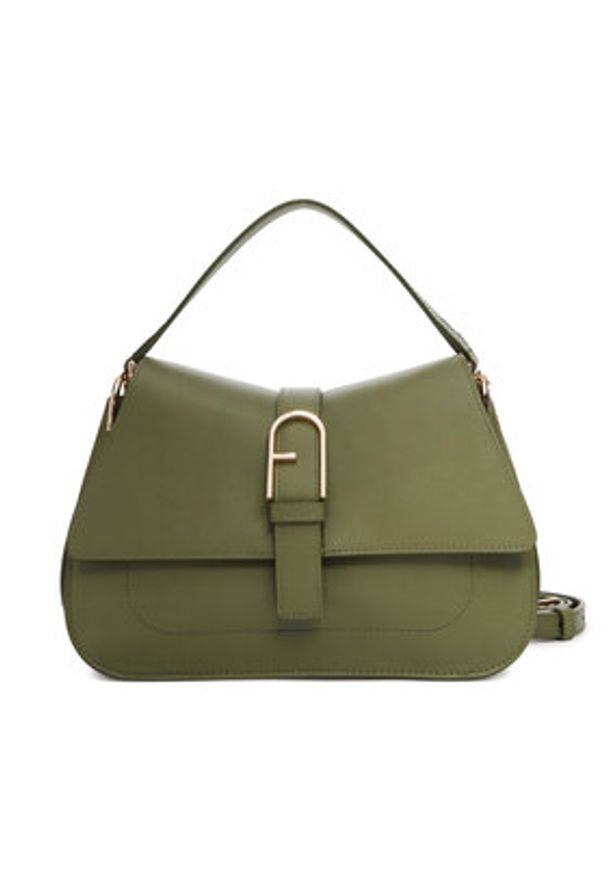 Furla Torebka Flow M WB00996 BX2045 BG 4555S Zielony. Kolor: zielony. Materiał: skórzane