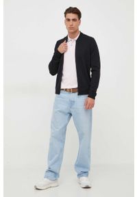 BOSS polo bawełniane kolor różowy gładki. Typ kołnierza: polo. Kolor: różowy. Materiał: bawełna. Długość: krótkie. Wzór: gładki #3